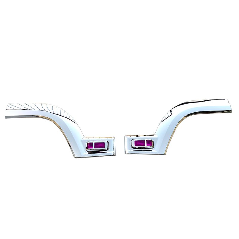 いすゞ 4トン 07フォワードメッキ フェンダー +サイドマーカー ウインカーランプ 左右セット ハロゲンバルブ付き■適合車種いすゞ07フォワード H19年7月〜（2007.7〜）標準/ワイド車共通■